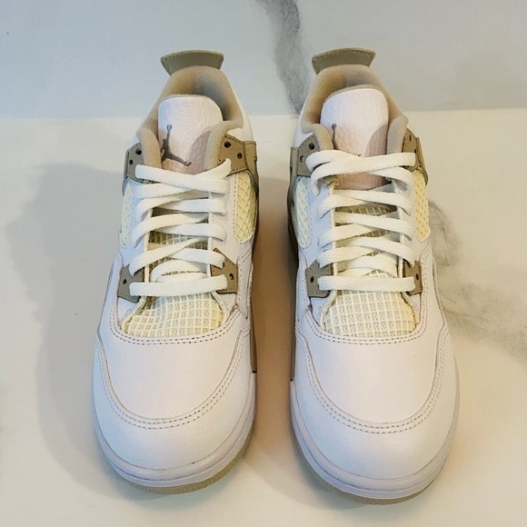 NIKE AIR JORDAN 4 RETRO PS IV 4 Linen SAND White 487725 118 1Y UK 13.5 EUR 32 - Picture 3 of 10